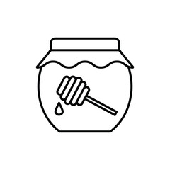 honey jar icon vector food logo  sign