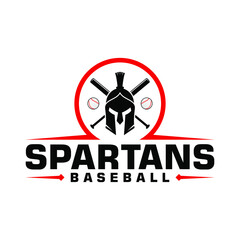 Spartans Baseball Logo can be use for icon, sign, logo and etc
