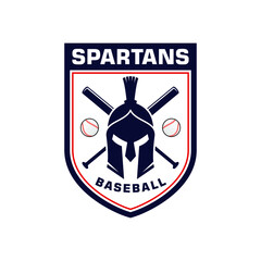 Spartans Baseball Logo can be use for icon, sign, logo and etc