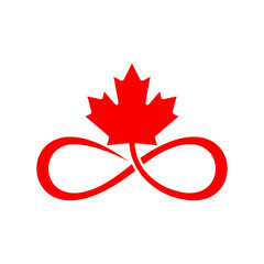 Canada Leaf  or Maple Leaf Logo can be use for icon, sign, logo and etc