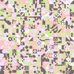 Decorative ornament of geometric shapes. Colorful geometric pattern background