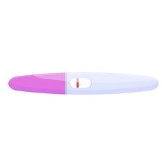 Medicine pregnant test icon cartoon vector. Positive ovulation. Urine result