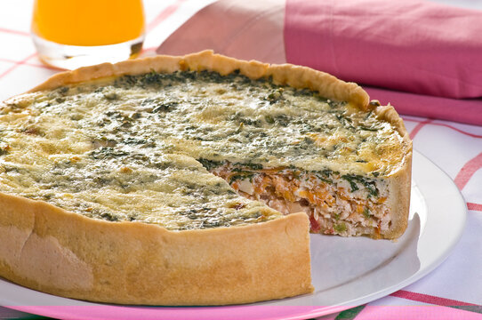 Torta de espinafre e frango