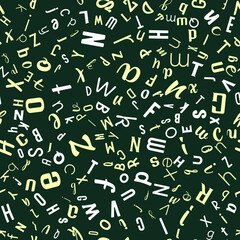 Letters, alphabet, education, school concept. Seamless vector EPS 10 pattern. Flat style
