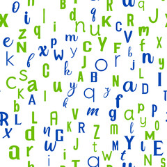 Letters, alphabet, education, school concept. Seamless vector EPS 10 pattern. Flat style

