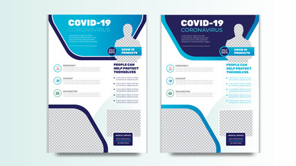 Medical & Healthcare Flyer Template Vector with photo space & Ready to print

