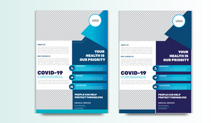 Medical & Healthcare Flyer Template Vector with photo space & Ready to print
