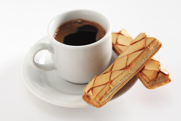 Coffee and glazed puff pastry