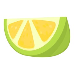 Lime slice icon cartoon vector. Tequila alcohol. Lemon agave