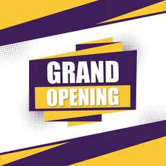 Grand opening sale banner with editable text effect