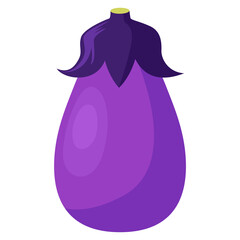 シンプルでかわいいなすのイラスト