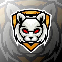 vector graphics illustration of a cat in esport style. perfect for game team logo