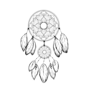 recommend clip art: Boho Dream Catcher Vector Art. Dream Catcher style Boho vector illustration design.