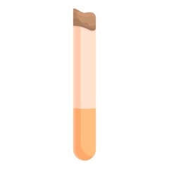 Burning cigarette icon cartoon vector. Nicotine box. Vape carton