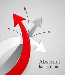 Business background with color arrows.