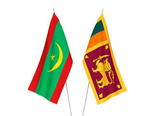 Democratic Socialist Republic of Sri Lanka and Islamic Republic of Mauritania flags