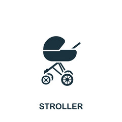 Fototapeta na wymiar Stroller icon. Monochrome simple Stroller icon for templates, web design and infographics