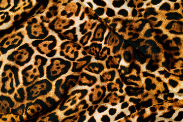 closeup of a draped panther print fabric