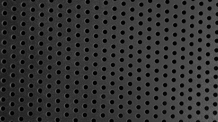 black metal grid seamless dot pattern. circle mesh pattern background texture
