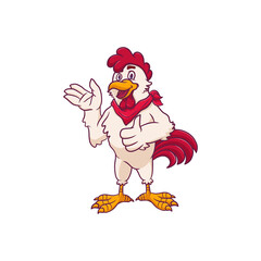 cartoon character chicken chef mascot
