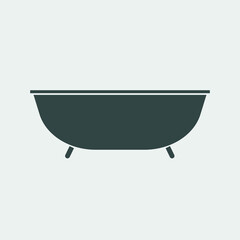 Bathtub vector icon illustration sign