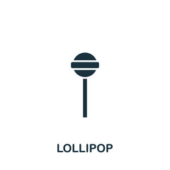 Lollipop icon. Monochrome simple Lollipop icon for templates, web design and infographics
