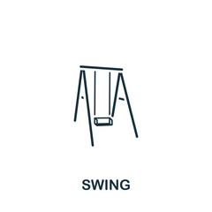 Swing icon. Monochrome simple Swing icon for templates, web design and infographics