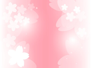 春色の淡い桜のイラスト