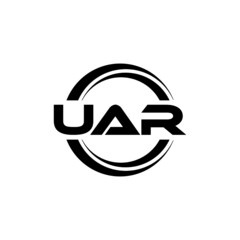 UAR letter logo design with white background in illustrator, vector logo modern alphabet font overlap style. calligraphy designs for logo, Poster, Invitation, etc.