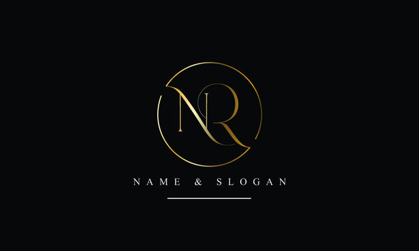 RN, NR, R, N abstract letters logo monogram