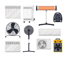 Fototapeta Heaters or electric radiators, heating and cooling obraz