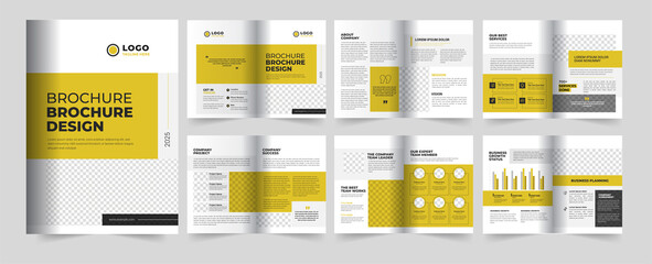 Brochure template layout design and Corporate business brochure template design 