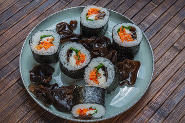 Wood ear mushroom- japanese sushi fastfood