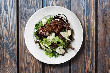 Organic vegetables salad, Healthy food concept.