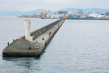 Ferry departing from Kagoshima Port