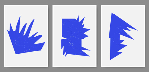 Abstract minimalist art, boho style decor. Sharp-edged figures. Vector, poster, postcard. Collection for decor.