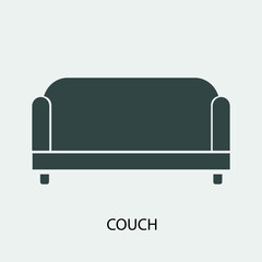 Couch vector icon illustration sign