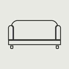 Couch vector icon illustration sign