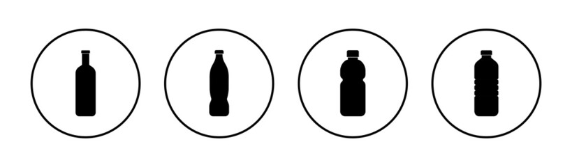 Bottle icons set. bottle sign and symbol - obrazy, fototapety, plakaty