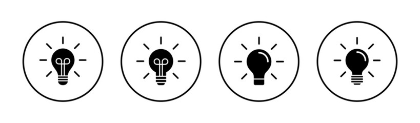 Lamp icons set. Light bulb sign and symbol. idea symbol.
