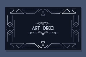 art deco silver frame