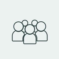 Team vector icon illustration sign