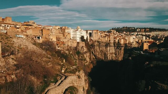 4K Footage, Aerial view of ancient Constantine, Algeria