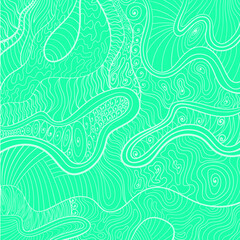 Abstract blue and white creative background for coloring book. Hand drawn graphic creative vector illustration.