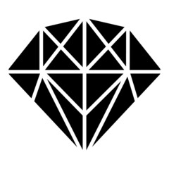 Diamond Flat Icon Isolated On White Background