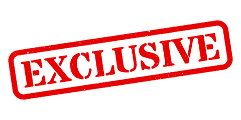 ‘Exclusive’ Red Rubber Stamp