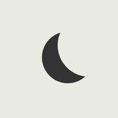 Moon vector icon illustration sign