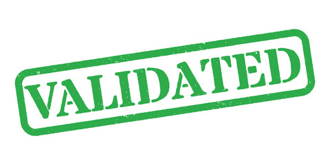 ‘Validated’ Red Rubber Stamp