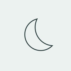 Moon vector icon illustration sign
