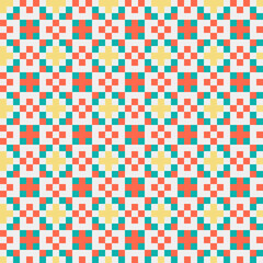 Fototapeta premium Abstract Cross Pattern generative computational art illustration